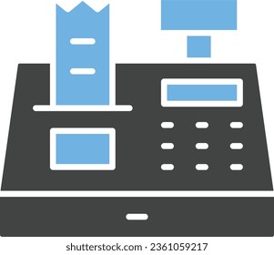Cash Register Icon image. Suitable for mobile application.