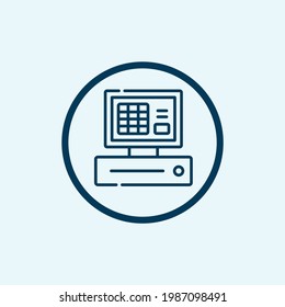 cash register icon isolated on white background from shopping and e-comerce collection. cash register icon trendy and modern cash register symbol for logo, web, app.