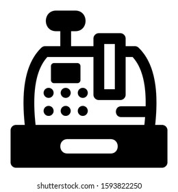 cash register icon isolated sign symbol vector illustration - high quality black style vector icons
