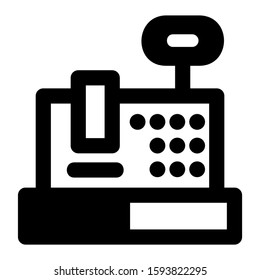 cash register icon isolated sign symbol vector illustration - high quality black style vector icons
