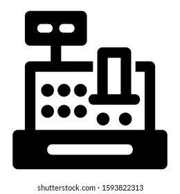 cash register icon isolated sign symbol vector illustration - high quality black style vector icons
