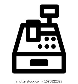 cash register icon isolated sign symbol vector illustration - high quality black style vector icons
