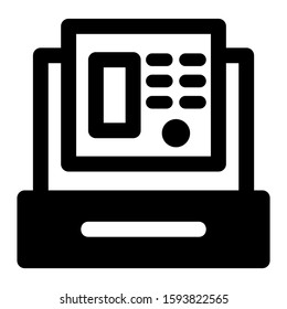 cash register icon isolated sign symbol vector illustration - high quality black style vector icons
