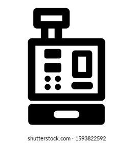 cash register icon isolated sign symbol vector illustration - high quality black style vector icons
