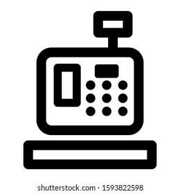 cash register icon isolated sign symbol vector illustration - high quality black style vector icons
