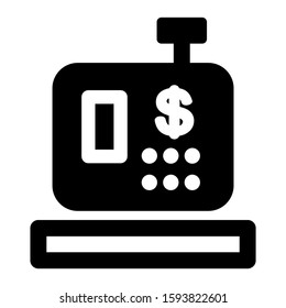 cash register icon isolated sign symbol vector illustration - high quality black style vector icons
