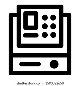 cash register icon isolated sign symbol vector illustration - high quality black style vector icons
