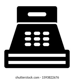 cash register icon isolated sign symbol vector illustration - high quality black style vector icons
