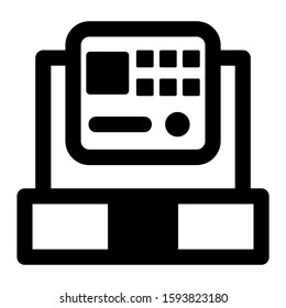 cash register icon isolated sign symbol vector illustration - high quality black style vector icons
