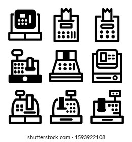 cash register icon isolated sign symbol vector illustration - Collection of high quality black style vector icons
