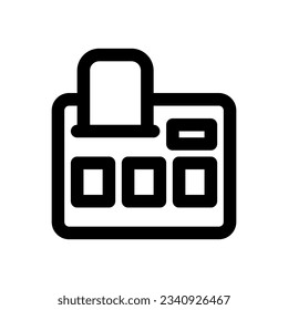 cash register icon line style vector
