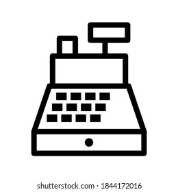 Cash Register icon or logo isolated sign symbol vector illustration - high quality black style vector icons
