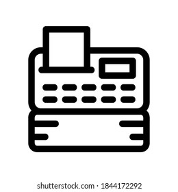 Cash Register icon or logo isolated sign symbol vector illustration - high quality black style vector icons
