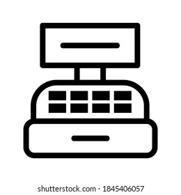 Cash Register icon or logo isolated sign symbol vector illustration - high quality black style vector icons
