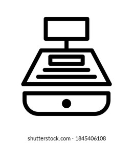 Cash Register icon or logo isolated sign symbol vector illustration - high quality black style vector icons

