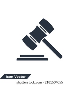 cash register icon logo vector illustration. judge gavel symbol template for graphic and web design collection