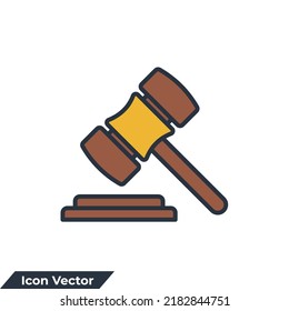 cash register icon logo vector illustration. judge gavel symbol template for graphic and web design collection