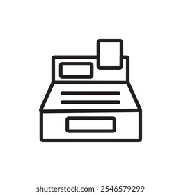 Cash register icon Outline vector for web ui