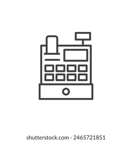 Cash Register Icon Set. Register Machine and Retail Checkout Symbols in Vector Format.