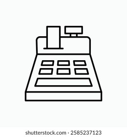 Cash register icon. simple vector icon