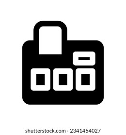 cash register icon solid style vector