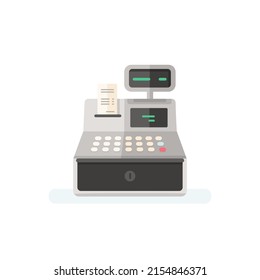 Cash register icon. Store counter machine