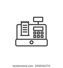Cash register icon Symbol mark in filled style