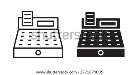 Cash register icon symbol set. Icon design vectors