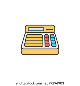 Cash Register icon symbol vector illustration isolated on white background