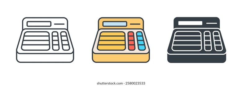 Cash Register icon symbol vector illustration isolated on white background