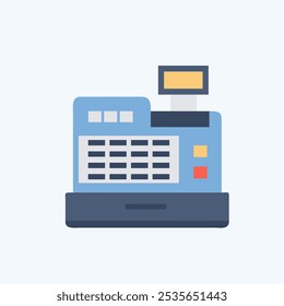 Cash Register icon vector art image.