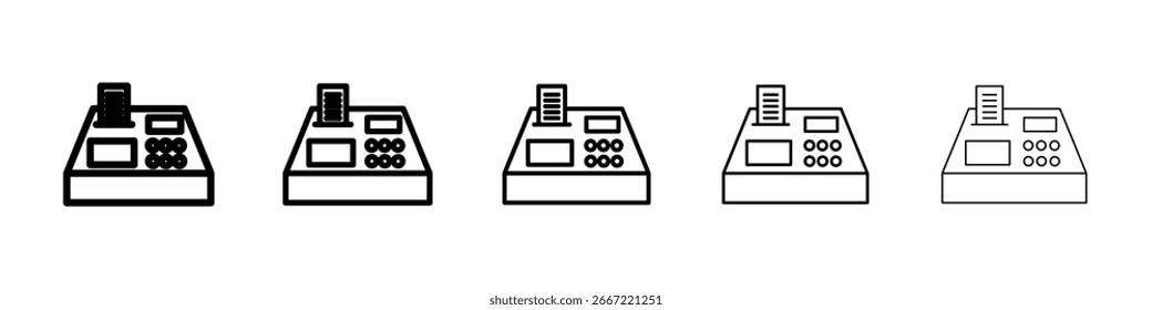 Colección de Vector de icono de caja registradora. EPS 10