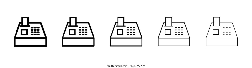 Colección de Vector de icono de caja registradora. EPS 10