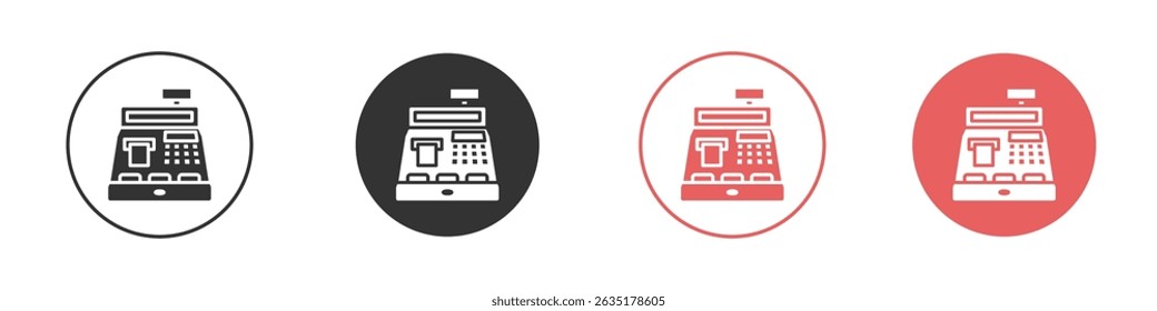 Cash register icon vector design template simple and clean style