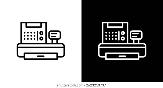 Ilustración vectorial de icono de caja registradora para Web y móvil