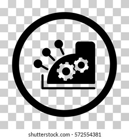 Cash Register icon. Vector illustration style is flat iconic symbol, black color, transparent background. Designed for web and software interfaces.