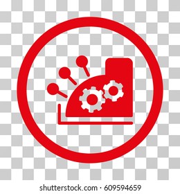 Cash Register icon. Vector illustration style is flat iconic symbol, red color, transparent background. Designed for web and software interfaces.