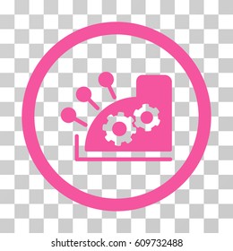 Cash Register icon. Vector illustration style is flat iconic symbol, pink color, transparent background. Designed for web and software interfaces.