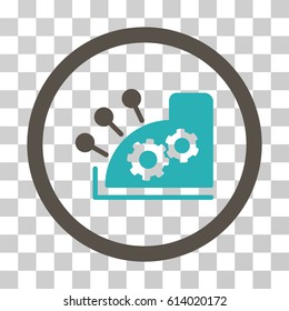Cash Register icon. Vector illustration style is flat iconic bicolor symbol, grey and cyan colors, transparent background. Designed for web and software interfaces.