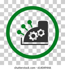 Cash Register icon. Vector illustration style is flat iconic bicolor symbol, green and gray colors, transparent background. Designed for web and software interfaces.