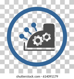 Cash Register icon. Vector illustration style is flat iconic bicolor symbol, cobalt and gray colors, transparent background. Designed for web and software interfaces.