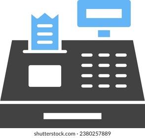 Imagen vectorial de icono Registro de efectivo. Adecuado para aplicaciones web móviles y medios de impresión.