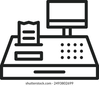 Cash Register icon vector image. Suitable for mobile application web application and print media.