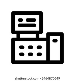 ícono de caja registradora. ícono de línea de Vector para su Sitio web, móvil, presentación y diseño de logotipo.