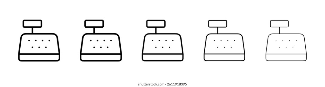 Cash register icon Vector logo sign