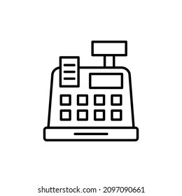 cash register icon in vector. Logotype