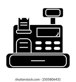 cash register icon vector on white background