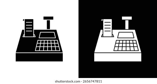 Vector de iconos de caja registradora