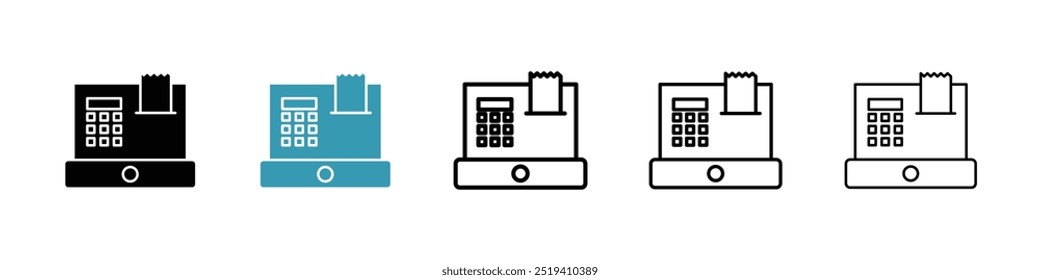 Conjunto de iconos de Vector de icono de caja registradora. EPS 10