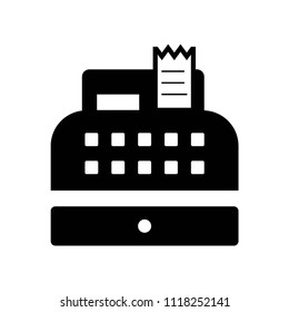 Cash register icon vector icon. Simple element illustration. Cash register symbol design. Can be used for web and mobile.